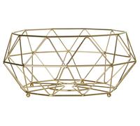 Orsina Gold Finish Fruit Basket, Stylish Wire Bowl For Displaying & Storing Fresh Fruit, Durable Metal Orsina Gold