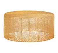 Orsina Gold Finish Iron Coffee Table, Nest Effect Cocktail Table with Circular Iron Frame, Unique Console Table Orsina Gold