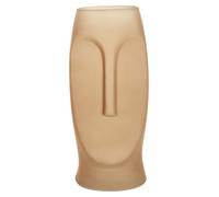 Orsina Gold Sculptural Large Glass Vase, Face Design Decorative Vase, Sculptural Flower Vase, Luxury Glass Vase in Grey Orsina Grey