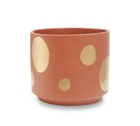 Orsina Gold Speckled Ceramic Planter, Modern Large Ceramic Garden Pot For Home, Ceramic Pots For Indoor Plants