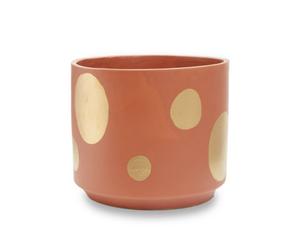 Orsina Gold Speckled Ceramic Planter, Modern Large Ceramic Garden Pot For Home, Ceramic Pots For Indoor Plants