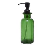 Orsina Green Glass Soap Dispenser With Pump & Vintage-Inspired Design, Stylish Refillable Dispenser For Liquid Orsina Green