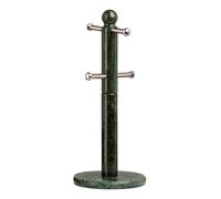 Orsina Green Marble 4-Cup Mug Tree, Elegant Natural Marble Mug Holder with Polished Finish Orsina Green