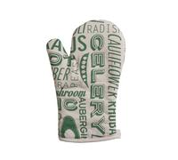 Orsina Green Single Oven Glove, Contemporary Green Pattern With Quilted Heat Protection, Comfortable Grip Orsina Green