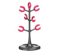 6 Cup Mug Tree - Grey/Hot Pink