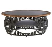 Orsina Grey Coffee Table, High-Quality Solid Coffee Table, Spacious Round Coffee Table, Easy To Clean Coffee Table