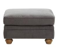 Orsina Grey Fabric Footstool Living Room Decor