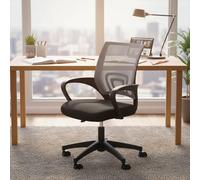 Orsina Grey Home Office Chair With Black Arms
