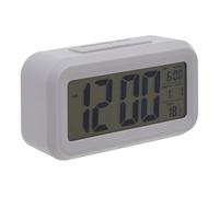 Premier Housewares LCD Digital Alarm Clock - Grey, Grey