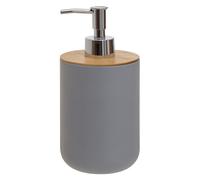 Orsina Grey Lotion Dispenser With Silver Pump, 500ml Bamboo Fibre Hand Lotion Dispenser, Sturdy Bathroom Accessory Orsina Grey