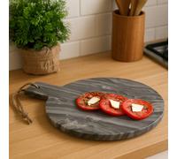 Marmore Grey Marble Round Paddle Serving Board Premier Housewares Grey One Size