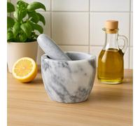 Orsina Grey Marble Tapered Mortar & Pestle, Durable 250ml Marble Grinder for Kitchen Orsina Grey