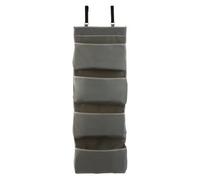 Orsina Grey Polyester Over Door Hanging Organiser, 4-Pocket Fabric Storage With Metal Hooks For Easy Mounting,