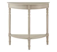 Orsina Grey Rounded Console Table For Hallway, Pine Wood Wood Table For Home And Office Décor