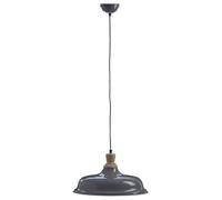 Orsina Grey Small Pendant Light, Adjustable Ceiling Hanging Light with Wooden Holder, Iron Light for Dining Room Orsina Grey
