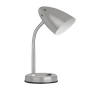 Orsina Grey Table Lamp For Work Desk, Desk Lamp With Conical Lamp Head, Long Lasting Iron Bedside Lamp