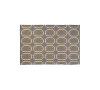 Orsina Grey White & Green Rug, Modern Hand Woven Flatweave Rug with Geometric Oval Pattern, Durable Cotton | Size: 120 cm x 180 cm Orsina Multicolor 120 cm x 180 cm