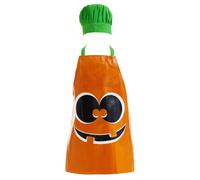 Orsina Halloween Children's Pumpkin Chef Set, Cute Cotton Apron, Glove, & Hat With Pumpkin Design Orsina Multicolor