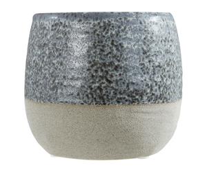 Orsina Handcrafted Large Planter, Glazed Finish Large Garden Flower Pot, Versatile Outdoor Flower Planter in Dark Grey Orsina Dark Grey