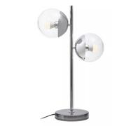Orsina Handcrafted Large Silver Finish Metal Table Lamp, Minimalist Design Desk Lamp, Versatile Modern Lamp