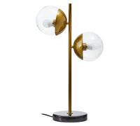 Orsina Handcrafted Large Table Lamp With Black Marble Base, Minimalist Design Desk Lamp, Versatile Lamp On A Table in Gold Orsina Gold