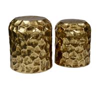 Orsina Handcrafted Set Of 2 Stools, Vintage Outdoor Stools For Garden, Aesthetic Lightweight Stools For Livingroom in Brown Orsina Brown