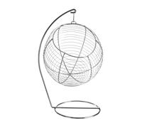 Orsina Hanging Fruit Basket, 3 Tier Wire Basket With Matte Black Finish For Space-Saving Storage in Silver Orsina Silver