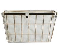Orsina Harga Medium Gold Finish Iron Wire Storage Basket