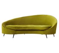 Orsina Hasina Three Seat Olive Velvet Sofa