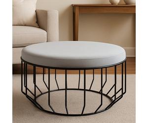 Orsina Hayes Round Cage Style Metal Stool