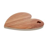 Orsina Heart Design Chopping Board With White Edge, Natural Wood Cutting Board For Kitchen, Wooden Chopping Board