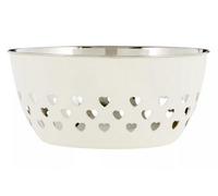 Premier Housewares Bowl with Hearts Design, Cream