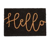Premier Housewares Hello Design Door Mat Non Slip Floor Mat Indoor And Outdoor Welcome Mat With Robust Coir For Door Entrances House Entryway Kitchen