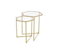 Orsina Herber Set Of 2 Gold Finish Tables