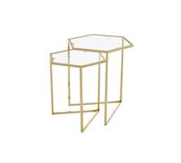 Orsina Herber Set Of 2 Gold Finish Tables Orsina Gold