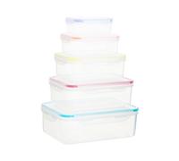 Maison By Premier 5 Piece Rectangular Food Containers, Clear