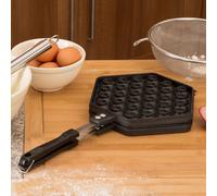 Orsina Hexagonal Eggette Waffle Maker, Bubble Waffle Griddle, Eggette Maker With Bakelite Handle & Secure Lock in Black Orsina Black