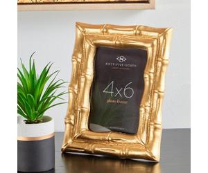 Orsina Hiba Gold Finish Bamboo Effect Photo Frame 4X6In