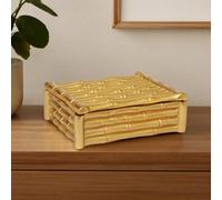 Orsina Hiba Small Gold Finish Bamboo Effect Trinket Box