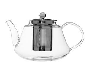 Orsina High Borosilicate Curved 1200ml Teapot in Silver Orsina Silver