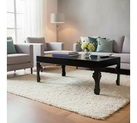 Orsina High Gloss Black Coffee Table, Black Wood Coffee Table, Rectangular Coffee Table, Stylish Coffee Table