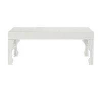 Orsina High Gloss White Coffee Table, White Wood Coffee Table, Rectangular Coffee Table, Stylish Coffee Table