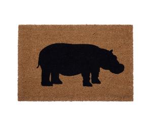 Orsina Hippo Illustration Coir Doormat