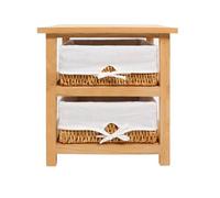 Premier Housewares Honey 2 Maize Bvaskets Storage Unit, Corn, Paulownia Wood, Natural, 32 x 40 x 45 cm