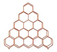 Orsina Honeycomb Design 10 Bottle Copper Plated Spice Rack, Contemporary House Spice Jars, Versatile Spice Storage in Gold Orsina Gold