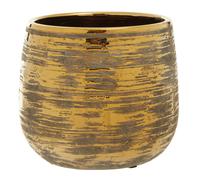 Interiors By Ph Large Ceramic Metallic Planter, Grey