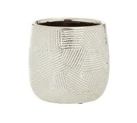 Orsina Honna Small White Silver Ceramic Planter