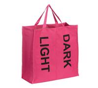 Premier Housewares 1901085 2-Section Laundry Bag - Hot Pink, H43 x W44 x D20cm