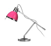 Hot Pink Adjustable Desk Lamp, Desk Lighting For Home, Flexible Angle Lamp With LED Support & Metal Base Premier Housewares Pink One Size