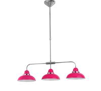 Orsina Hot Pink Finish Chrome 3 Light Pendant, Decorative Pendant Light For Entryways, Hanging Lamp For Dining Room Orsina Pink